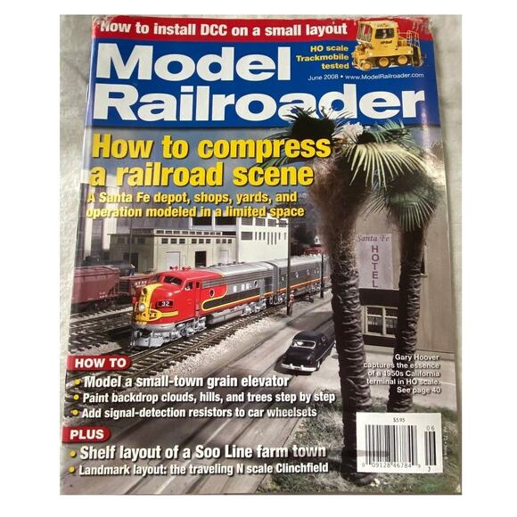 Lot 3 Model Railroader May June August 2008 Magazine Scenery Collect Layout - Picture 5 of 9